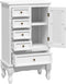 vidaXL - Kast - met - 5 - lades - en - 2 - planken - wit