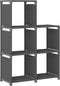 vidaXL - Kast - met - 5 - vakken - 103x30x72,5 - cm - stof - grijs