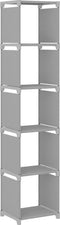 vidaXL - Kast - met - 5 - vakken - 103x30x72,5 - cm - stof - grijs