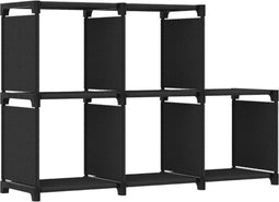 vidaXL - Kast - met - 5 - vakken - 103x30x72,5 - cm - stof - zwart