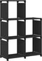 vidaXL - Kast - met - 5 - vakken - 103x30x72,5 - cm - stof - zwart