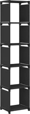 vidaXL - Kast - met - 5 - vakken - 103x30x72,5 - cm - stof - zwart