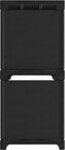 vidaXL - Kast - met - 5 - vakken - 103x30x72,5 - cm - stof - zwart