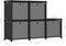 vidaXL - Kast - met - 5 - vakken - met - boxen - 103x30x72,5 - cm - stof - zwart