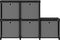 vidaXL - Kast - met - 5 - vakken - met - boxen - 103x30x72,5 - cm - stof - zwart