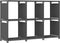 vidaXL - Kast - met - 6 - vakken - 103x30x72,5 - cm - stof - grijs