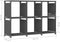 vidaXL - Kast - met - 6 - vakken - 103x30x72,5 - cm - stof - grijs