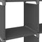 vidaXL - Kast - met - 6 - vakken - 103x30x72,5 - cm - stof - grijs
