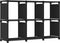 vidaXL - Kast - met - 6 - vakken - 103x30x72,5 - cm - stof - zwart