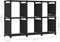 vidaXL - Kast - met - 6 - vakken - 103x30x72,5 - cm - stof - zwart