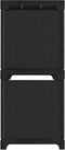 vidaXL - Kast - met - 6 - vakken - 103x30x72,5 - cm - stof - zwart