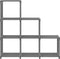 vidaXL - Kast - met - 6 - vakken - 103x30x72,5 - cm - stof - zwart
