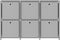 vidaXL - Kast - met - 6 - vakken - met - boxen - 103x30x72,5 - cm - stof - grijs