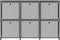 vidaXL - Kast - met - 6 - vakken - met - boxen - 103x30x72,5 - cm - stof - zwart