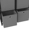 vidaXL - Kast - met - 6 - vakken - met - boxen - 103x30x72,5 - cm - stof - zwart