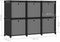 vidaXL - Kast - met - 6 - vakken - met - boxen - 103x30x72,5 - cm - stof - zwart