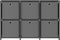 vidaXL - Kast - met - 6 - vakken - met - boxen - 103x30x72,5 - cm - stof - grijs