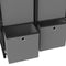 vidaXL - Kast - met - 6 - vakken - met - boxen - 103x30x72,5 - cm - stof - zwart