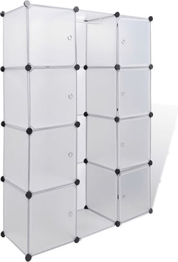vidaXL - Kast - met - 9 - compartimenten - modulair - 37x115x150 - cm - wit