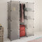 vidaXL - Kast - met - 9 - compartimenten - modulair - 37x115x150 - cm - wit