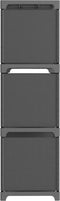 vidaXL - Kast - met - 9 - vakken - 103x30x107,5 - cm - stof - grijs