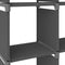 vidaXL - Kast - met - 9 - vakken - 103x30x107,5 - cm - stof - grijs