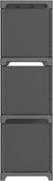 vidaXL - Kast - met - 9 - vakken - 103x30x107,5 - cm - stof - grijs