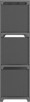 vidaXL - Kast - met - 9 - vakken - 103x30x107,5 - cm - stof - grijs