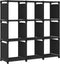 vidaXL - Kast - met - 9 - vakken - 103x30x107,5 - cm - stof - zwart
