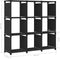 vidaXL - Kast - met - 9 - vakken - 103x30x107,5 - cm - stof - zwart
