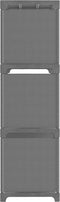vidaXL - Kast - met - 9 - vakken - 103x30x107,5 - cm - stof - zwart
