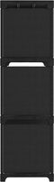 vidaXL - Kast - met - 9 - vakken - 103x30x107,5 - cm - stof - zwart