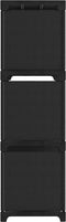 vidaXL - Kast - met - 9 - vakken - 103x30x107,5 - cm - stof - zwart