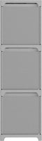 vidaXL - Kast - met - 9 - vakken - met - boxen - 103x30x107,5 - cm - stof - grijs