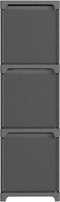 vidaXL - Kast - met - 9 - vakken - met - boxen - 103x30x107,5 - cm - stof - grijs