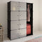 vidaXL - Kast - met - 9 - vakken - modulair - 37x115x150 - cm - zwart - en - wit