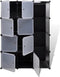 vidaXL - Kast - met - 9 - vakken - modulair - 37x115x150 - cm - zwart - en - wit