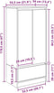 vidaXL - Kast - met - lade - 55,5x34x119,5 - cm - spaanplaat - bruin - eikenkleurig
