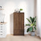 vidaXL - Kast - met - lade - 55,5x34x119,5 - cm - spaanplaat - bruin - eikenkleurig