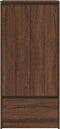 vidaXL - Kast - met - lade - 55,5x34x119,5 - cm - spaanplaat - bruin - eikenkleurig