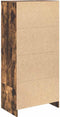 vidaXL - Kast - met - lade - 55,5x34x119,5 - cm - spaanplaat - gerookt - eikenkleurig