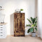vidaXL - Kast - met - lade - 55,5x34x119,5 - cm - spaanplaat - gerookt - eikenkleurig