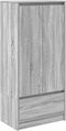 vidaXL - Kast - met - lade - 55,5x34x119,5 - cm - spaanplaat - grijs - Sonoma