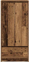 vidaXL - Kast - met - lade - 55,5x34x119,5 - cm - spaanplaat - hout - oud - hout