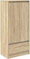 vidaXL - Kast - met - lade - 55,5x34x119,5 - cm - spaanplaat - sonoma - eikenkleurig