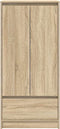 vidaXL - Kast - met - lade - 55,5x34x119,5 - cm - spaanplaat - sonoma - eikenkleurig