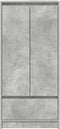vidaXL - Kast - met - lade - 55,5x34x119,5 - cm - spaanplaat - betongrijs