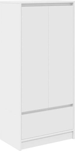 vidaXL - Kast - met - lade - 55,5x34x119,5 - cm - spaanplaat - wit