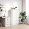 vidaXL - Kast - met - lade - 55,5x34x119,5 - cm - spaanplaat - wit