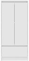 vidaXL - Kast - met - lade - 55,5x34x119,5 - cm - spaanplaat - wit